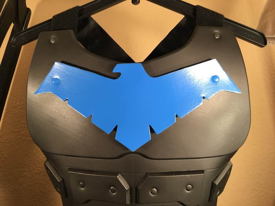 Nightwing chest armor Flat Black Classic Nightwing Blue