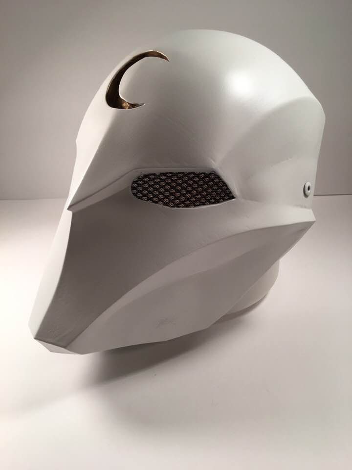 Moon Knight mask Matte White Gold Moon
