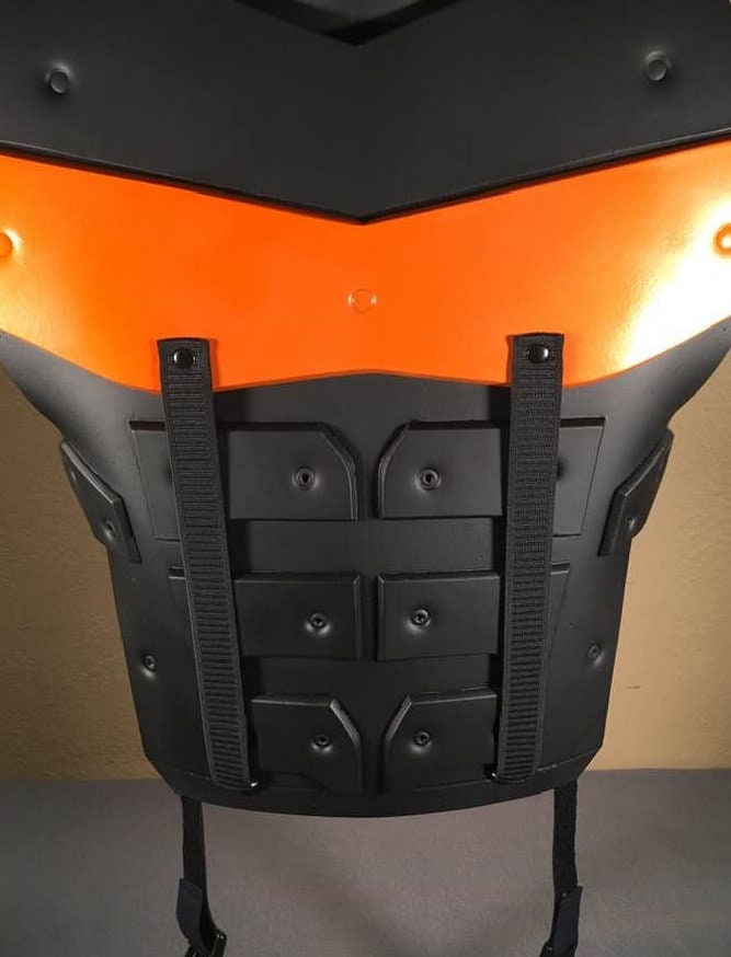 Deathstroke Arkham Origins chest armor Matte Black True Orange