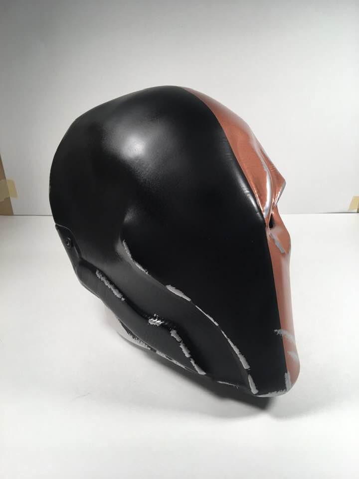 Deathstroke Arkham origins 2-piece set: mask and staff Flat Black Metallic Copper