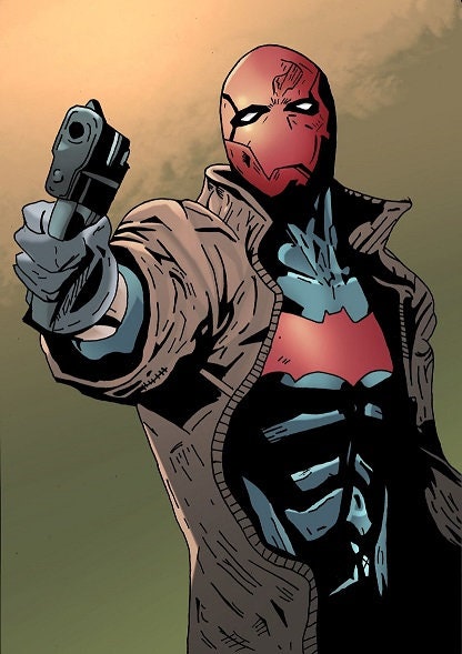 Red Hood helmet Rebirth version Fire Red