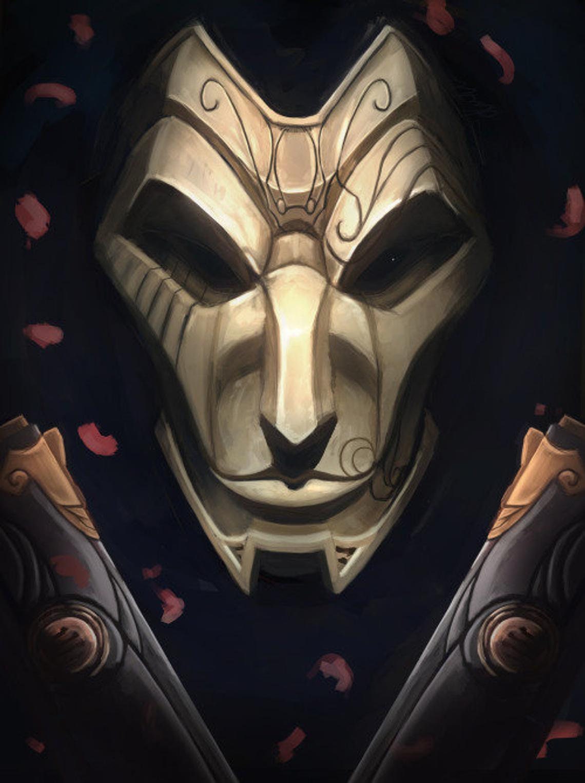 Jhin Mask from League of Legends Gunmetal
