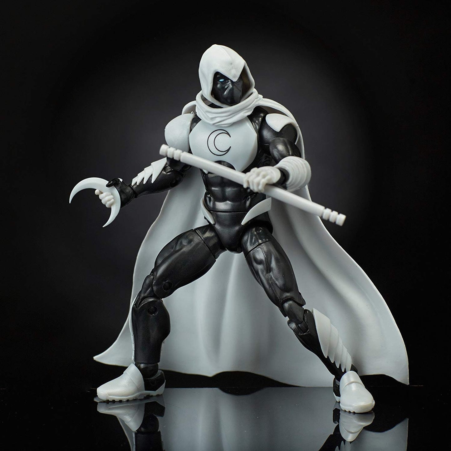 Moon Knight 2-piece set: chest armor and gauntlets Matte White Black Moon