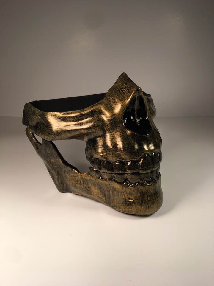 Death Stranding Higgs mask metallic Antique gold