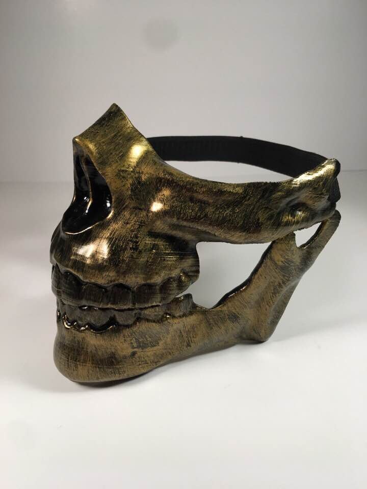Death Stranding Higgs mask metallic Antique gold