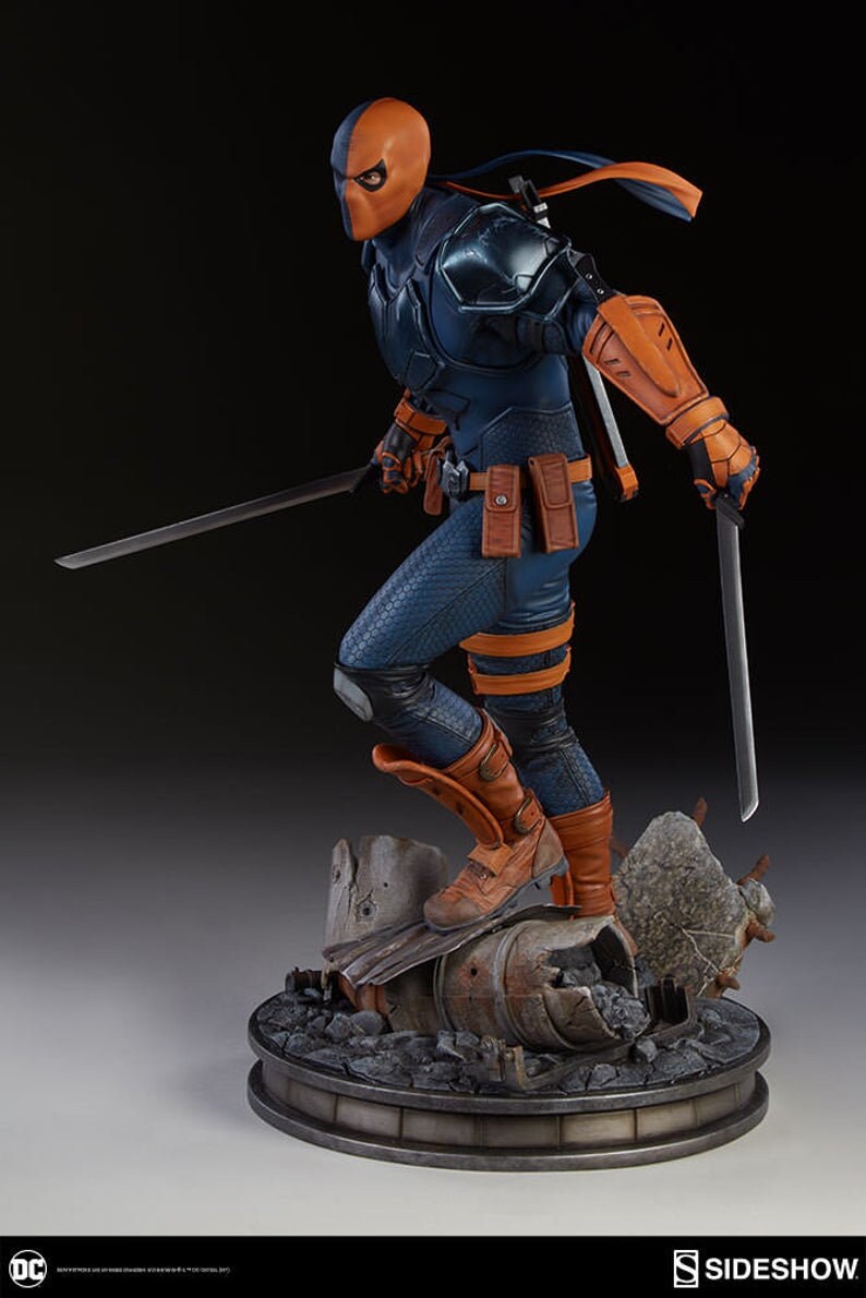 Deathstroke Arkham origins 3-piece set: chest armor, mask and staff Navy True Orange