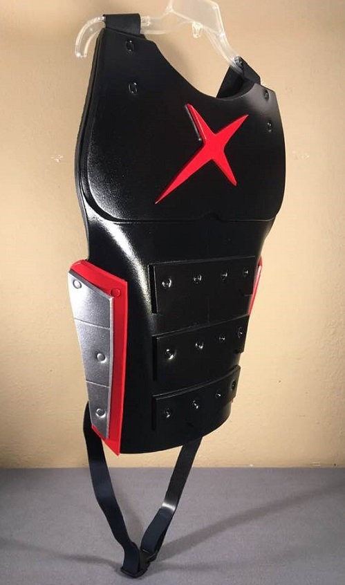 Red X chest armor