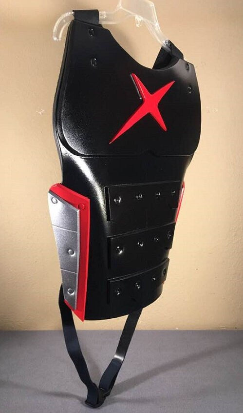 Red X 2-piece set: chest armor and matching mask