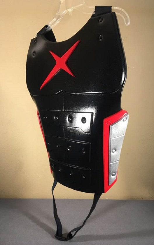 Red X 2-piece set: chest armor and matching mask
