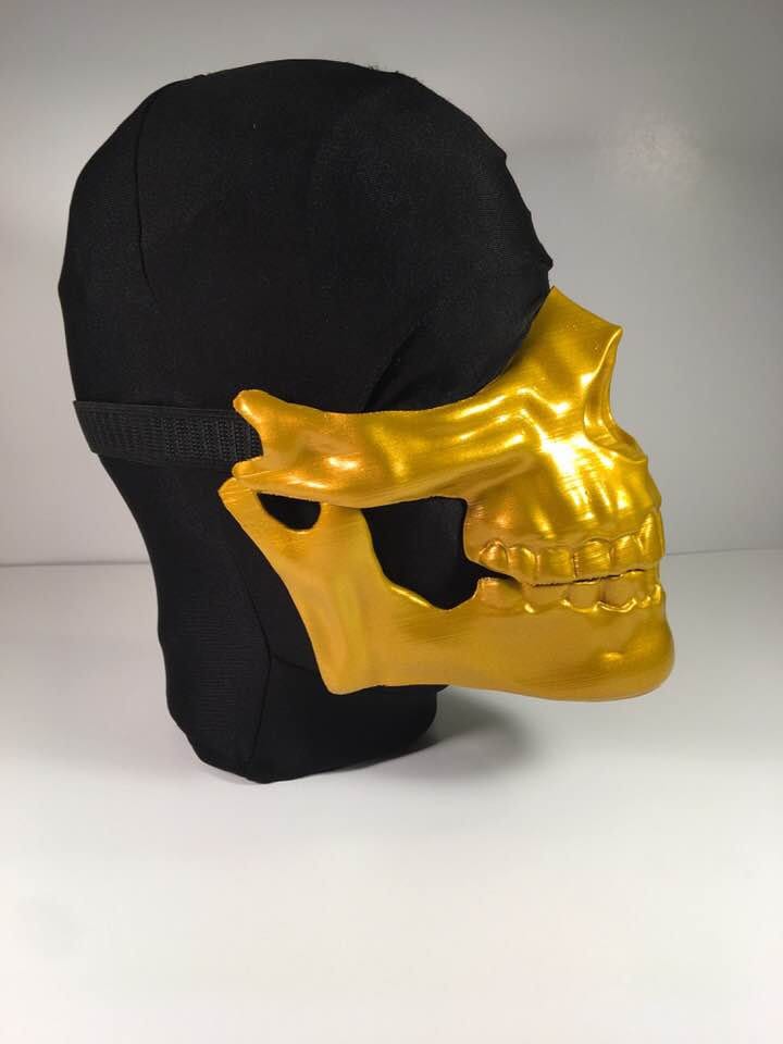 Death Stranding Higgs mask metallic Inca gold