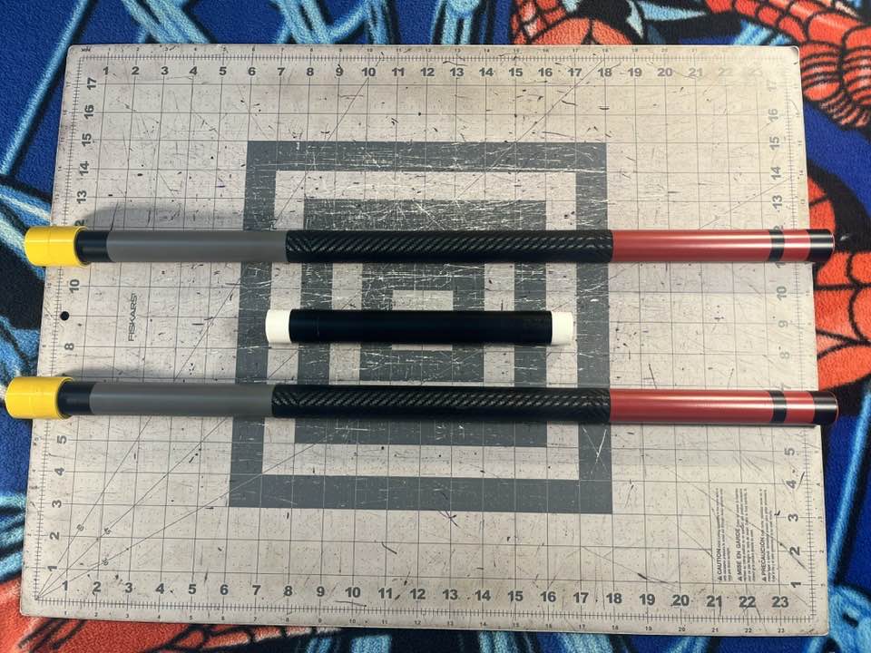 Robin Bo staff Crimson Red, Charcoal Gray