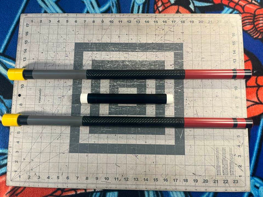 Robin Bo staff Crimson Red, Charcoal Gray