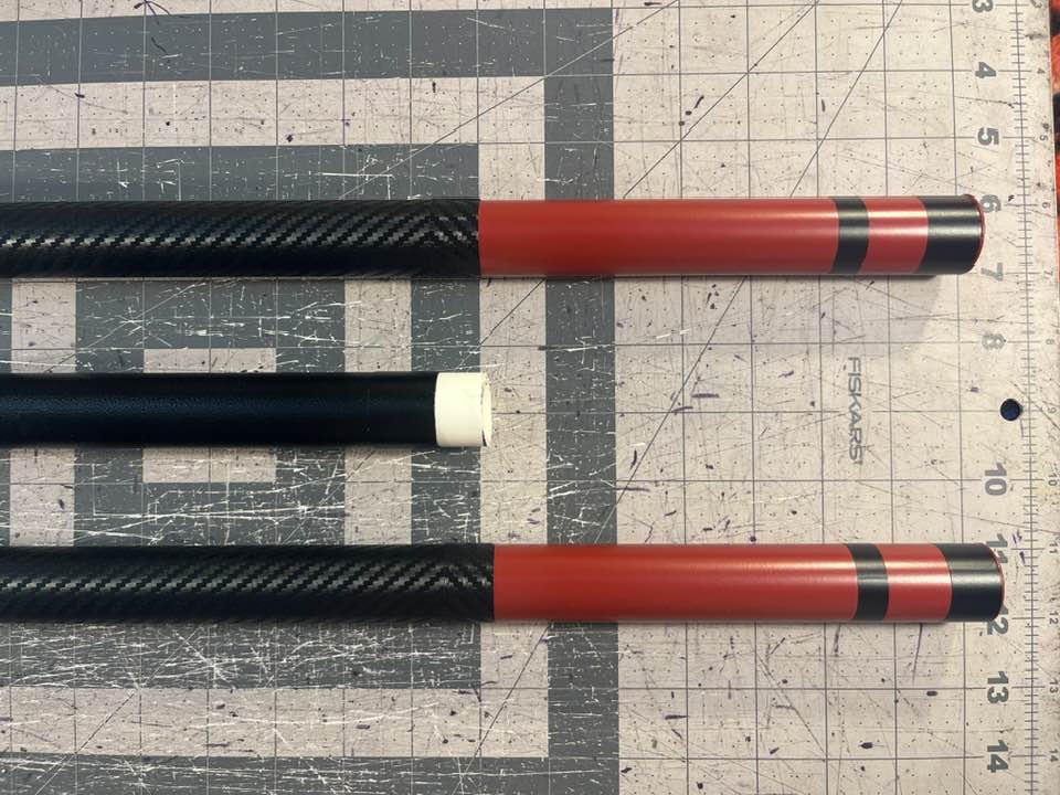 Robin Bo staff Crimson Red, Charcoal Gray