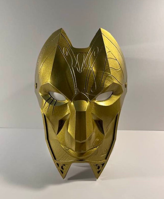 Jhin Mask from League of Legends Pure Gold color