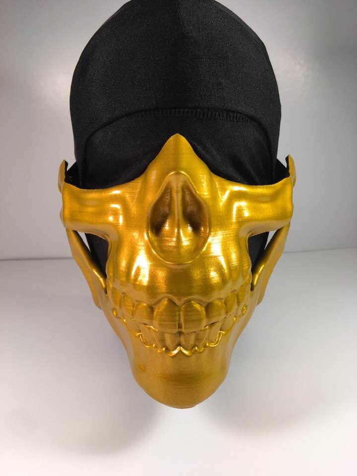Death Stranding Higgs mask metallic Antique gold
