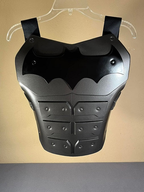 Batman chest armor Metallic Gunmetal Matte Black Classic Bat symbol