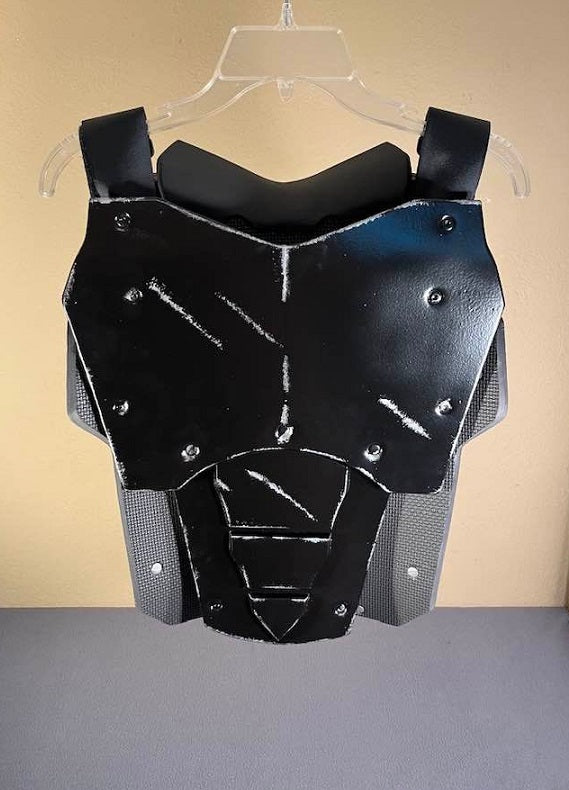 Deathstroke Arkham Origins full chest armor Matte Black and True Orange Front & back