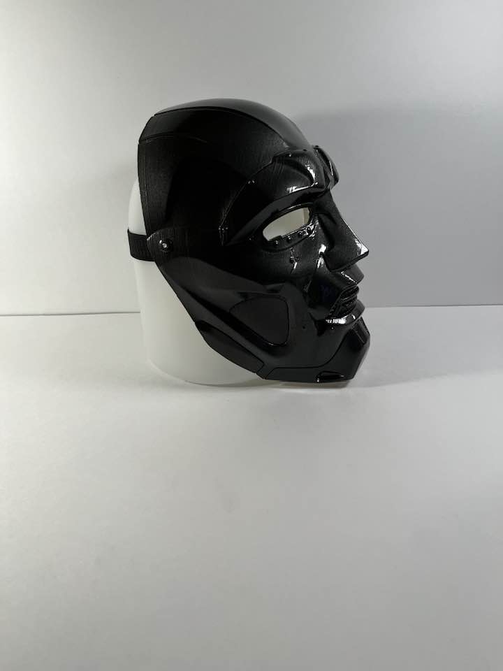Dr. Doom Mask Variant Metallic Black Stainless-Steel color