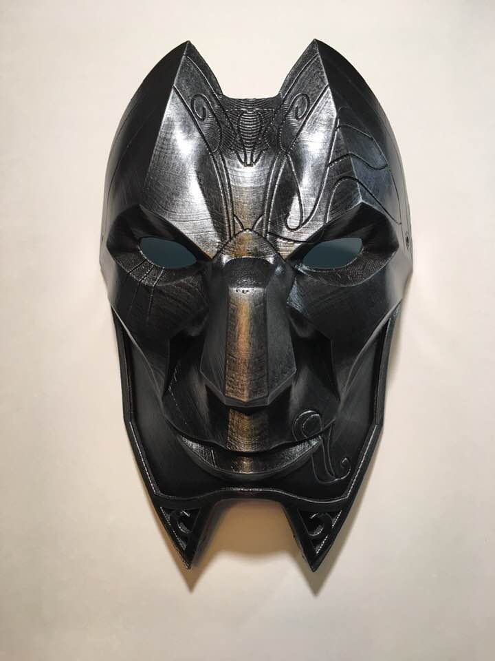 Jhin Mask from League of Legends Metallic Blue