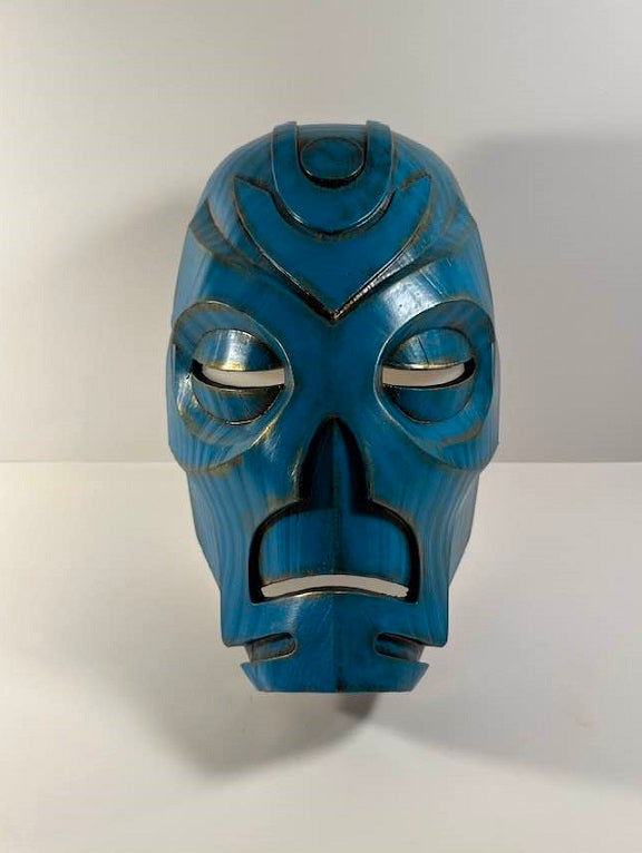 Skyrim Dragon Priest mask from Elder Scrolls Rahgot Turquoise (Blue-Green), Gold version