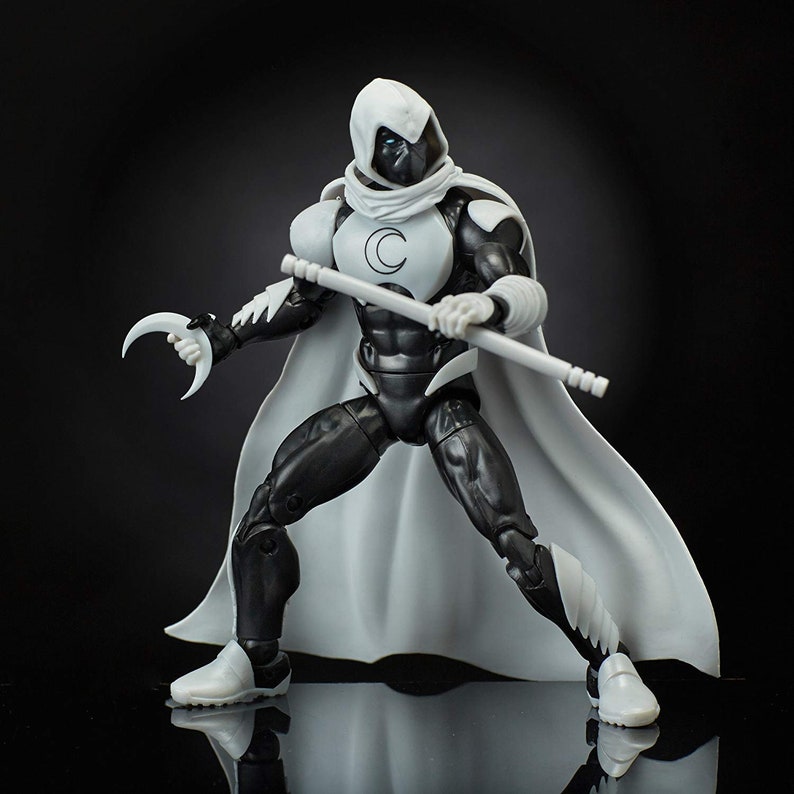 Moon Knight 4-piece combo set chest armor, mask, gauntlets & shoulders Matte White with Black or Gold Moon.
