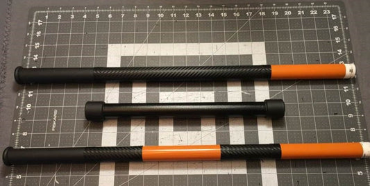 Deathstroke or Ravager Bo staff Matte Black and True Orange