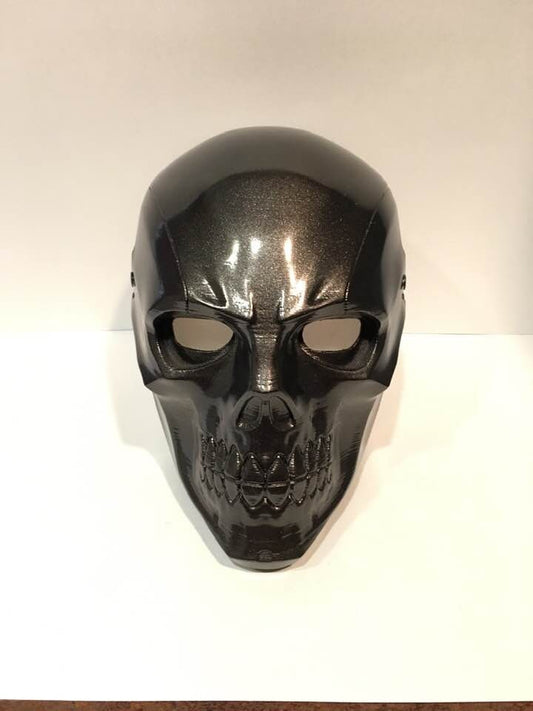 Black Mask FRONT ONLY Arkham Origins or Birds of Prey Metallic Black Night