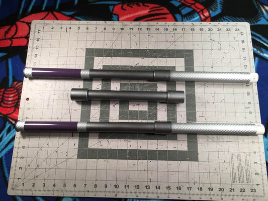 Gambit Bo staff Deep Purple/ Dark Steel/ Carbon Fiber wrap
