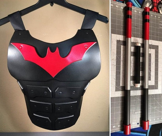 Batman Beyond 2-piece set: chest armor & Bo staff