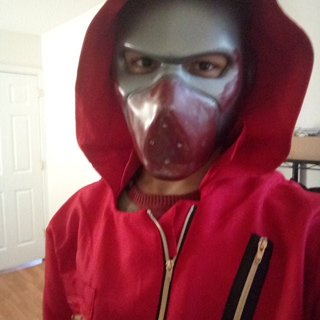 Azrael mask and matching Bo staff Arkham City version
