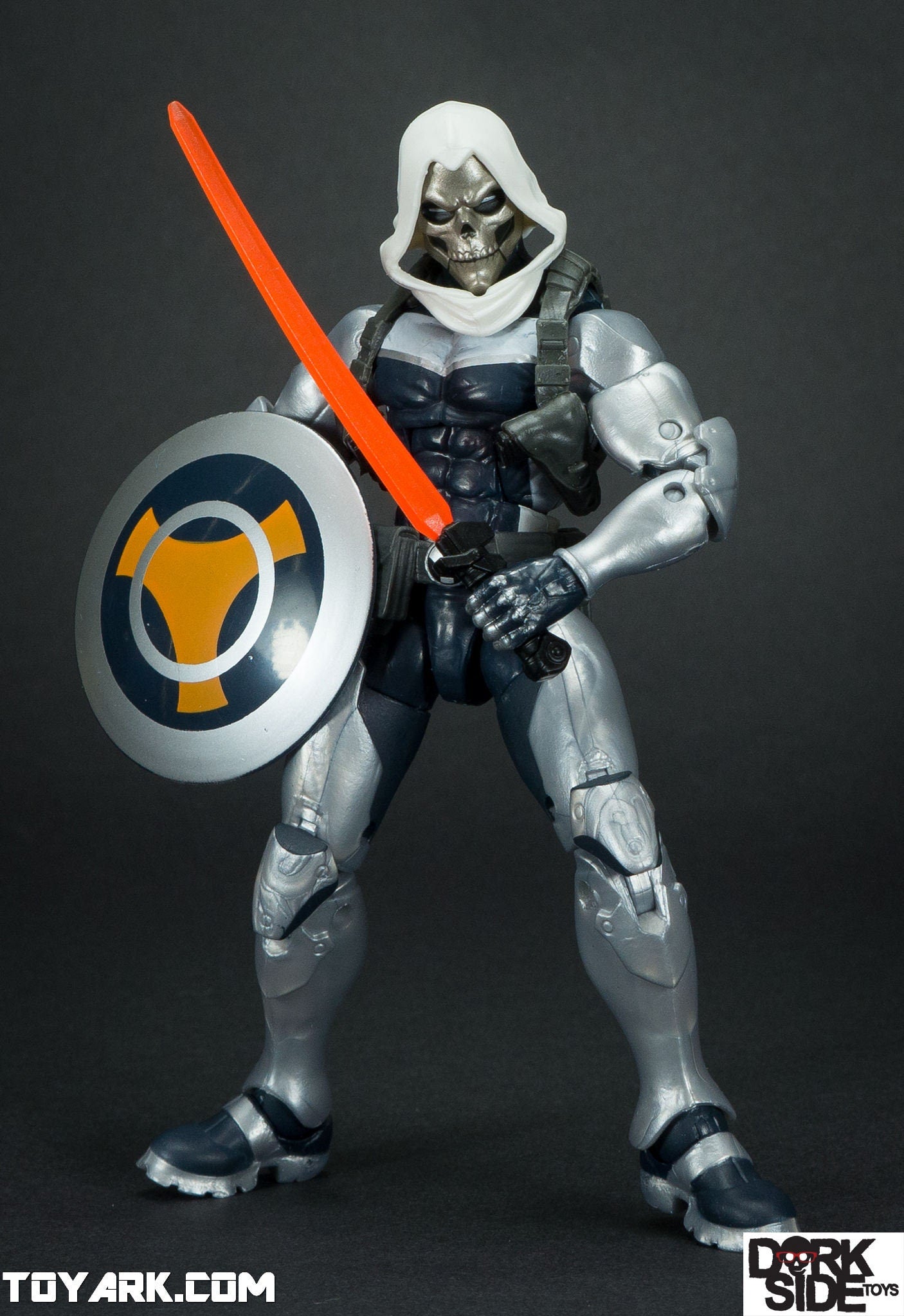 Taskmaster Mask Movie Taskmaster mask villain in the Black Widow movie Dark Steel Satin Blac ...