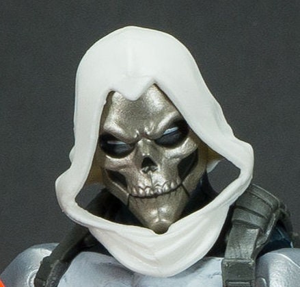 Taskmaster Mask Movie Taskmaster mask villain in the Black Widow movie Dark Steel Satin Blac ...