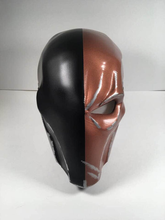 Deathstroke Arkham Origins mask & backplate Copper/ Matte Black