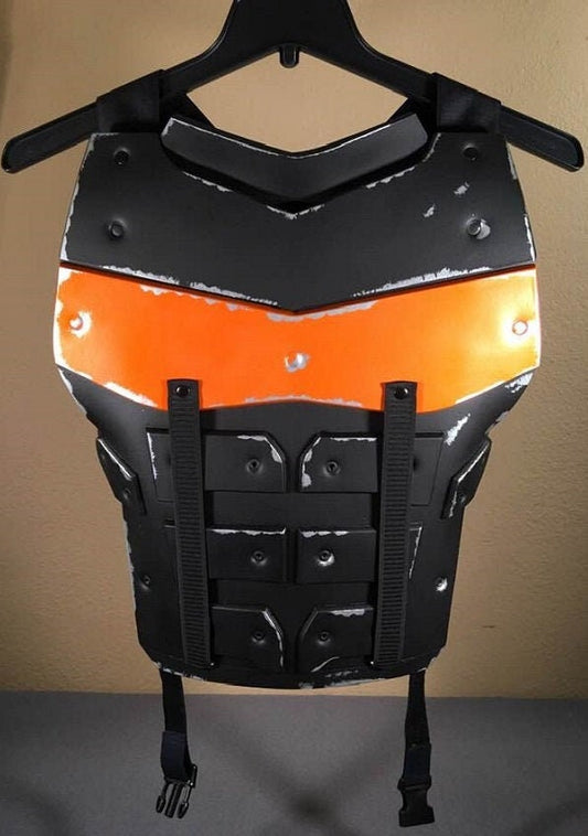 Deathstroke Arkham Origins chest armor Matte Black True Orange