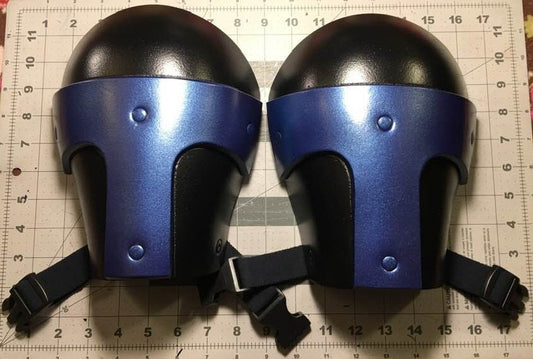 Nightwing shoulders with adjustable straps Matte Black Metallic Blue
