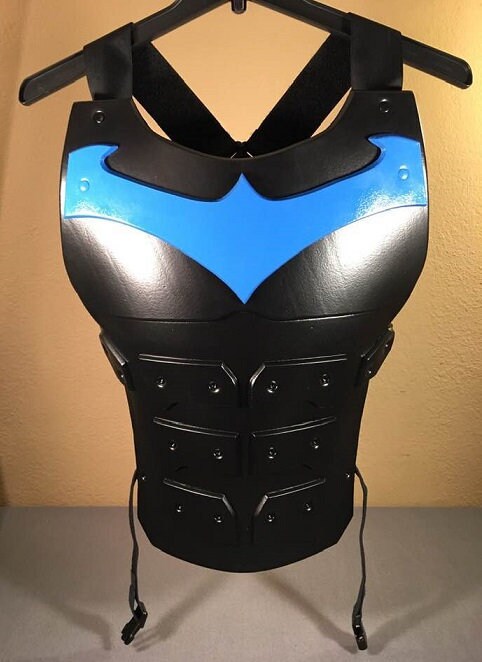 Nightwing chest armor Matte Black Classic Nightwing Blue Modern Bird symbol