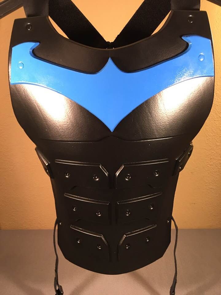Nightwing chest armor Matte Black Classic Nightwing Blue Modern Bird symbol