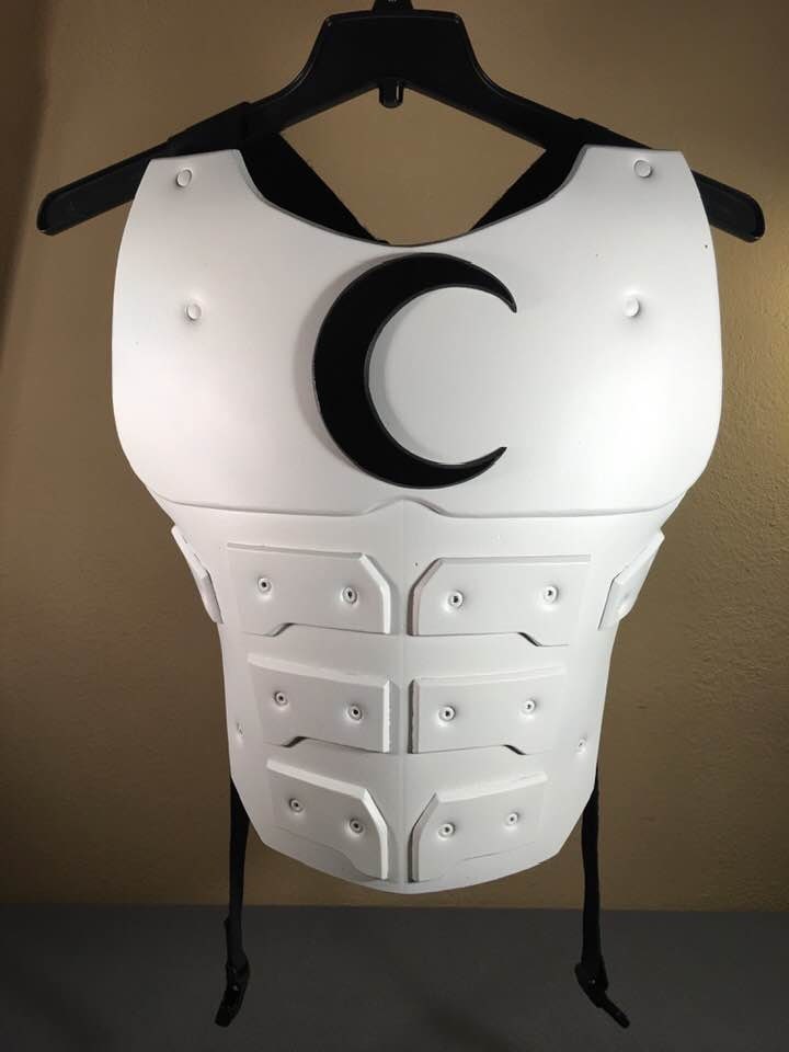Moon Knight chest armor Matte White Black Moon