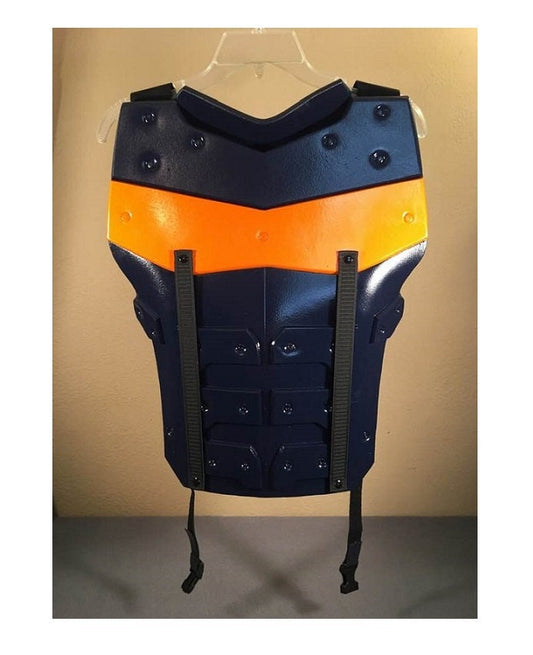 Deathstroke Arkham Origins chest armor Navy Blue True Orange