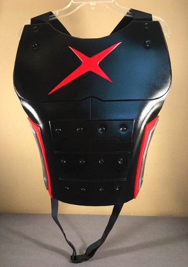 Red X chest armor