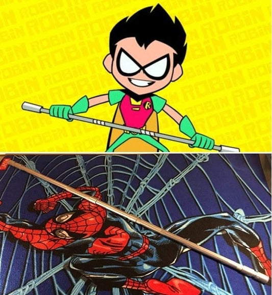 Robin Bo staff Teen Titans Go Version Dark Steel Silver