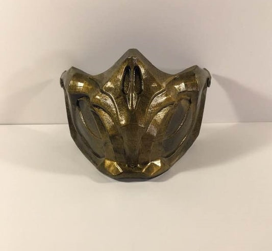 Scorpion MK11 mask Mortal Combat video game Antique Gold