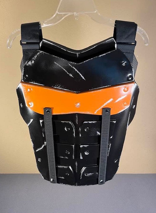 Deathstroke Arkham Origins full chest armor Matte Black and True Orange Front & back